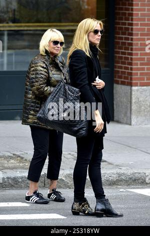 Heidi Klum out and about with her mother Erna Klum in New York City - 07 April 2014 Stock Photo