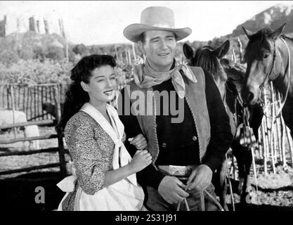 ANGEL AND THE BAD MAN GAIL RUSSELL, JOHN WAYNE     Date: 1947 Stock Photo