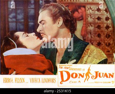 ADVENTURES OF DON JUAN aka THE NEW ADVENTURES OF DON JUAN VIVECA LINDFORS, ERROL FLYNN     Date: 1948 Stock Photo