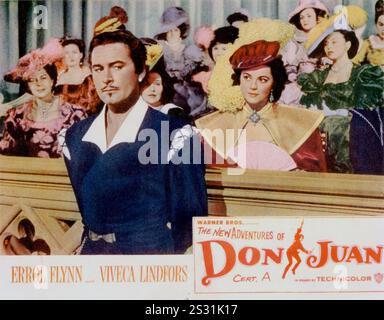 ADVENTURES OF DON JUAN aka THE NEW ADVENTURES OF DON JUAN ERROL FLYNN, VIVECA LINDFORS     Date: 1948 Stock Photo