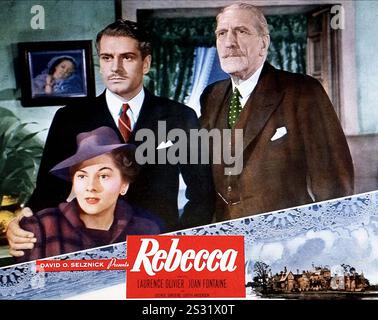 REBECCA JOAN FONTAINE, LAURENCE OLIVIER, C AUBREY SMITH     Date: 1940 Stock Photo