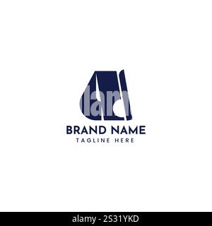Letter Ad - Advertisement Modern Logo Stock Vector