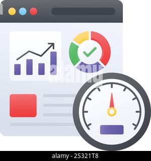 Server background Process Manager concept, Show Current Running Processes vector color icon design, Web hosting service Symbol Computing machines Sign Stock Vector