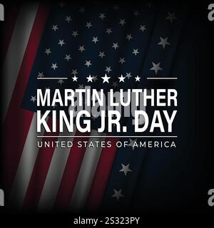 Celebrate Martin Luther King, Jr Day United States in January, federal holiday Patriotic american elements. Poster, card, banner, background. Vector Stock Vector