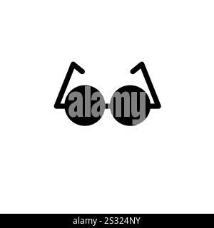 Eyebrow or Lens Tweezers Solid Flat Vector Icon Isolated on White Background. Stock Vector