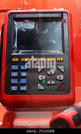 Three-Phase Compact Power Quality Analyzer. Stock Photo