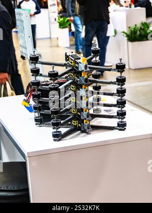 High-Performance FPV Drone Motors and Batch Set. Stock Photo
