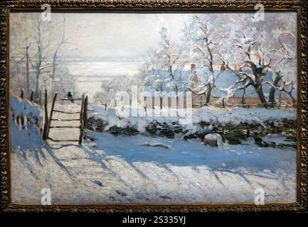 The Magpie or La Pie by Claude Monet in the Musee d'Orsay, Paris