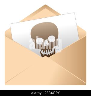 Graphic sign and colorful envelope Stock Vector