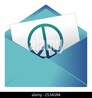 Graphic sign and colorful envelope Stock Vector