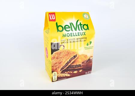 Belvita chocolate hazelnut – Wales, UK  – 28 October 2024 Stock Photo