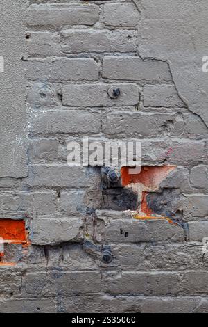 Back Alley texture in the Gastown district of Vancouver Canada Stock Photo