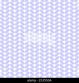 Vector seamless pattern of blue flat cartoon knitted cloth stitch texture isolated on white background Stock Vector