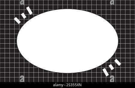 Illustration black line grid unique design Stock Vector