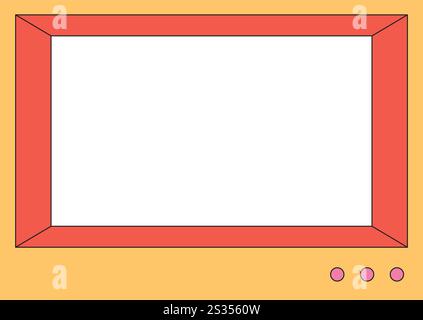 Illustration background screen television unique design Stock Vector