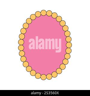 Illustration mirror retro unique design with blank background Stock Vector