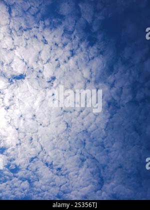 Natural Blue Sky Background With White Clouds Stock Photo - Alamy