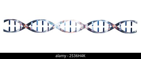 DNA with biological concept, 3d rendering. 3D illustration. Stock Photo