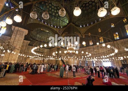 Egypt, Cairo. Mohammed Ali Mosque. Interior view. Austria, Africa Stock Photo