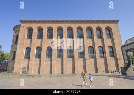 Constantine Basilica, Evangelical Church of the Saviour, Konstantinplatz, Trier, Rhineland-Palatinate, Germany, Europe Stock Photo