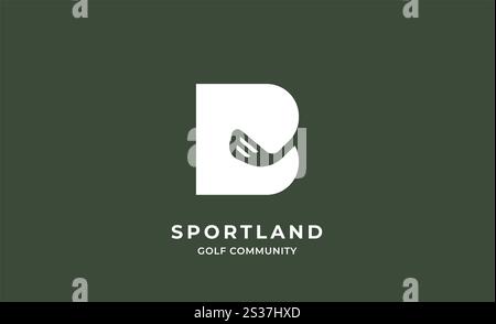 Monogram logo design initial B and Golf. Golf ball, golf stick and ...