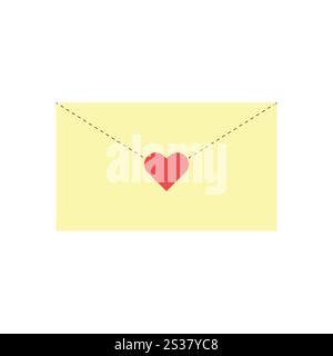 Illustration envelope love unique design with blank background Stock Vector