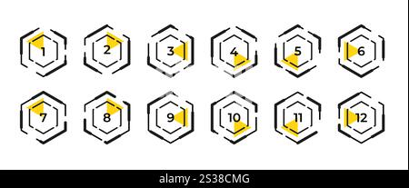 Modern geometric bullet point set Stock Vector