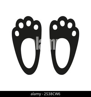 Bunny footprint vector illustration Stock Vector