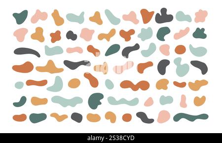 Abstract liquid shapes collection Stock Vector