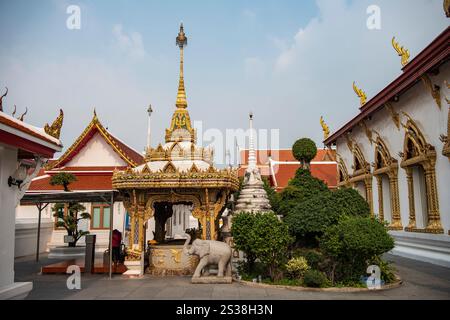 the Wat Chana Songkhram in Banglamphu in the city of Bangkok in Thailand.  Thailand, Bangkok, Dezember, 10, 2023 Stock Photo