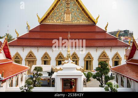 the Wat Chana Songkhram in Banglamphu in the city of Bangkok in Thailand.  Thailand, Bangkok, Dezember, 10, 2023 Stock Photo