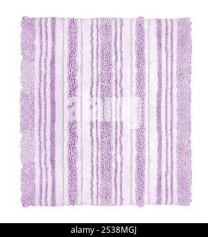Violet bath rug isolated on white Stock Photo