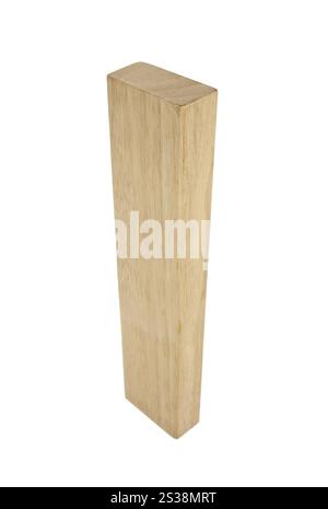A wooden book shelve isolated on white background. wooden book shelve Stock Photo