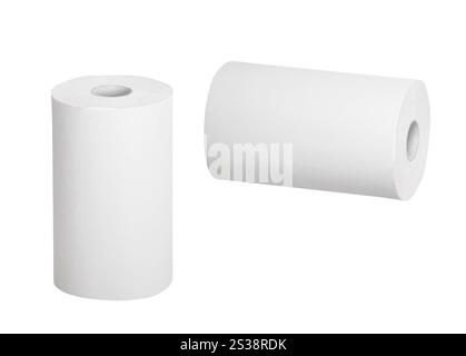 toilet papers isolated on white background. toilet papers isolated Stock Photo