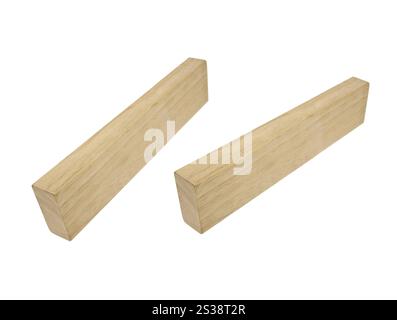 wooden book shelve isolated on white background. wooden book shelve isolated Stock Photo