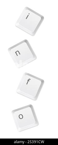 information buttons isolated on white background. information buttons Stock Photo
