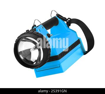 Blue Flash Light isolated on white background. Blue Flash Light Stock Photo