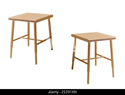 Wood stool isolated on a white background. Wood stool isolated Stock Photo