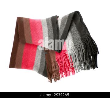 woolen scarf isolated on white background. woolen scarf Stock Photo