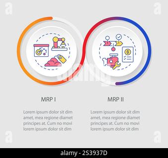 MRP infographics circles sequence Stock Vector