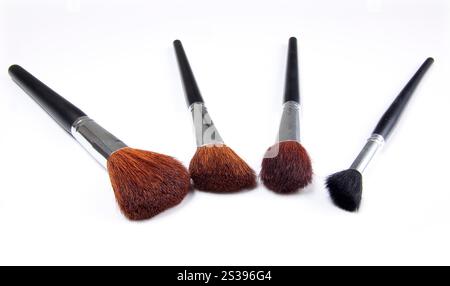 Professional make up and powder brushes Stock Photo