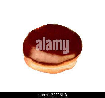 Chocolate Donut Isolated On White Stock Photo - Alamy