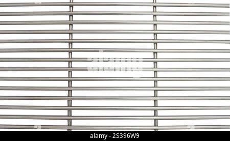 metal grille isolated on white. metal grille Stock Photo