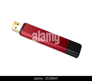 Red Usb Plug Red usb flash drive isolated on white Stock Photo - Alamy