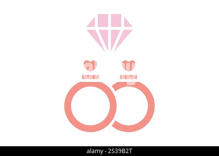 Jewelry icon. solid icon style. icon related to party, valentine. valentine day elements vector illustration Stock Vector