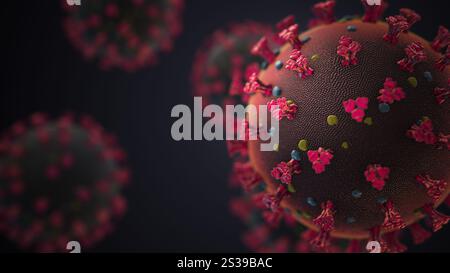 Human Metapneumovirus Medical Visualization infection Stock Photo