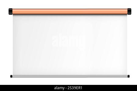 Projector screen isolated on white background. Projector screen isolated Stock Photo