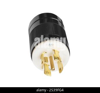 Electric plug isolated on the white background Stock Photo - Alamy
