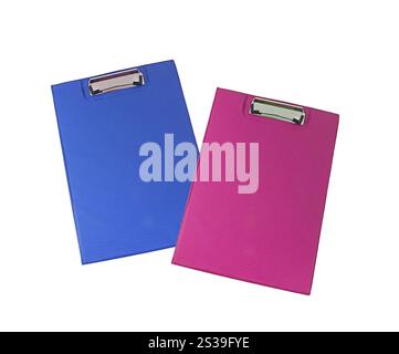 Two office document folders. Isolated on white background Stock Photo ...