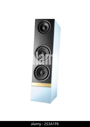 Big speaker isolated on white background Stock Photo
